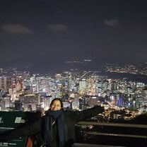 Me and the view of Seoul from Namsan Tower!