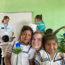 Some students and I after the classroom was done