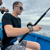 Deep sea fishing day caught 8 yellow/bluefin tuna and a wahoo. They gave us take back two tunas for our host families.
