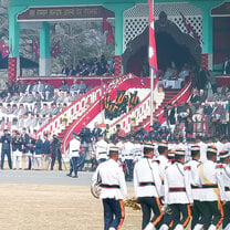 Militarily parade on democracy day
