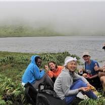 At the volcano (La Sufriere)