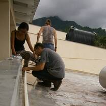Installing a rain water collect system