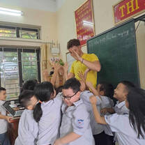 Me teaching in Ninh Binh at Le Hong Phong school