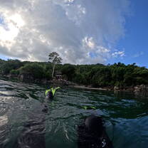 Views swimming out from camp