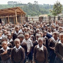 Student assembly. Over 400 students are enrolled!