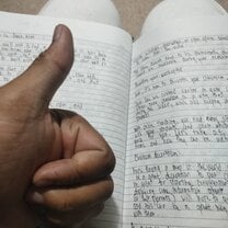 Picture of my studying my notes!!