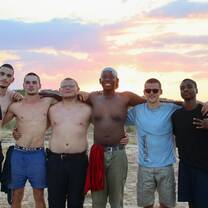 A picture of me and some friends on a day while camping 