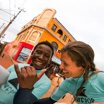 Surfing at Muizenburg
