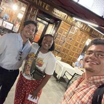 Last dinner with a friend and program coordinator. 