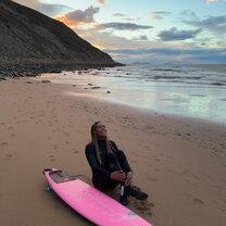 My first surf in the Basque Country