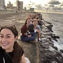 Classmates and I on the Malècon