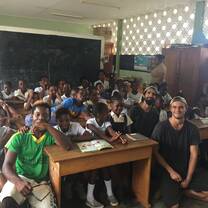 Visiting local schools in the community.