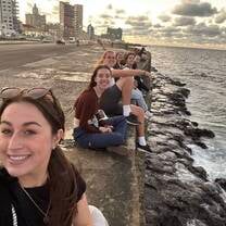 Classmates and I on the Malècon