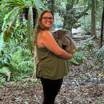 Holding a koala in Brisbane!