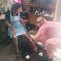 Home visit for wound care 