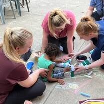 HPU DPT students with pediatric patient