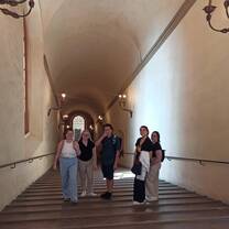 Walking to an Art Gallery