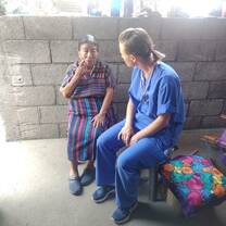 Talking with patient