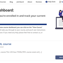 Course dashboard