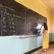 Teaching french at the school !