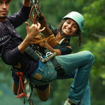 Zip lining at monteverde 