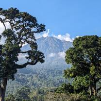 View of Mount Meru on a hike 