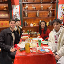 Dinner with a French friend and the mum and kid of my host family