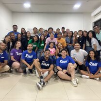 In a YMCA Meeting with new Colombian volunteers.