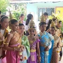 dressed kids at the activity performance
