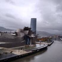 View of the Guggenheim museum from my daily walk to Deusto University from my homestay