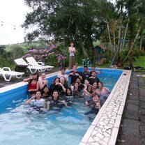 Jumping into the pool on our last day of CAP 