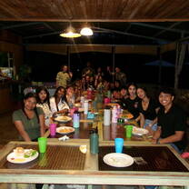 Our last dinner at the base house