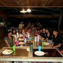 Our last dinner at the base house