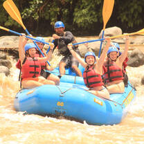 White Water Rafting down the Pacuare River after a night of glamping 