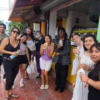 One of our many trips to a food shop near our accommodation