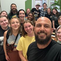 After dinner at the center. 