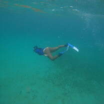 this is me snorkeling at Zapatillas Dos!
