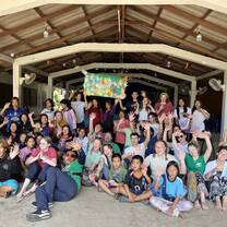 Teaching English to a local school in Mueang Khong