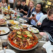 Amazing food at the Good-Bye dinner for departing volunteers