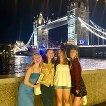 Students of Roehampton at Tower Bridge