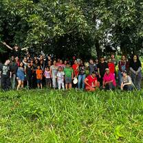 Glimpsers with locals after Community Action Project 