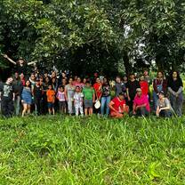 Glimpsers with locals after Community Action Project 