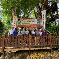 Zip lining trough the jungle 