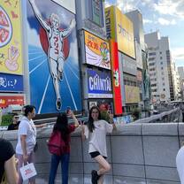 Glico Dotonbori Sign and me posing next to it in Dotonbori!