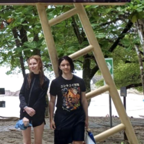 At the beach