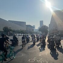 Morning ride to school via Tianfu Square