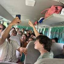 Singing on the guagua (bus) 