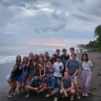 In front of the hotel! Great group!