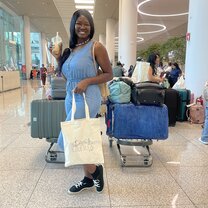 On my way to orientation from Incheon with my gift bag from Korvia 