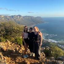 Enjoying a hike with friends on Lion's Head